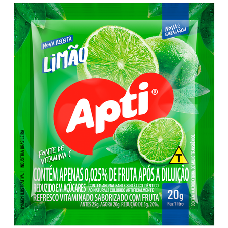 Refresco em po apti 20g 20g limao (faz 1 litro)