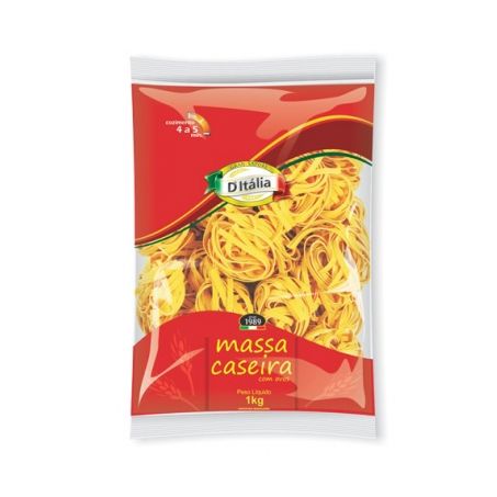 Massa caseira fettuccine d italia 1kg