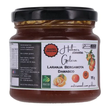 Geleia hubner laranja bergamota e damasco 195g 360-34