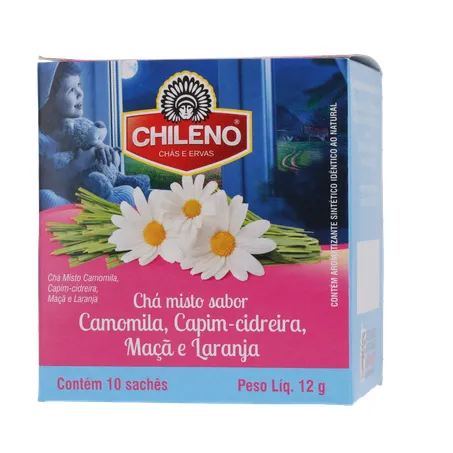 Chá Misto Chileno Camomila, Capim-Cidreira, Maçã e Laranja Sachê 1.2gr - Caixa com 10un - 12gr 360-1