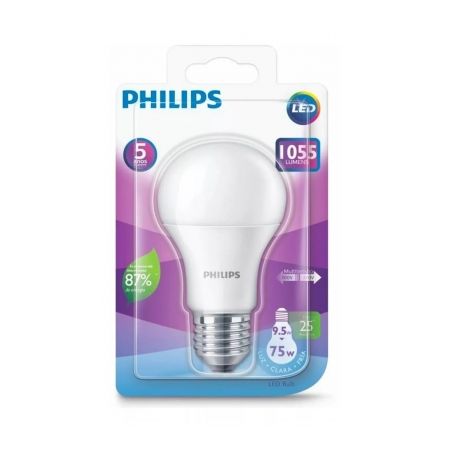 LAMPADA PHILIPS LED 9.5W 75W CLARA