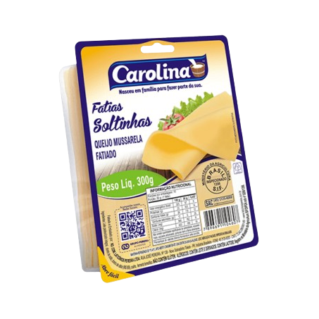 Queijo Mussarela Carolina Fatiado 300g 
 