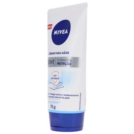 Creme hidratante nivea para mãos antibacteriano 3 em 1 bisnaga 75g 360-5