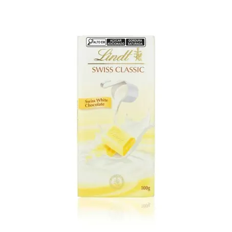 Barra Chocolate Lindt Swiss Classic Branco 100g