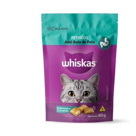 Petisco temptations anti bola pelo whiskas 80g