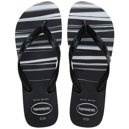 Sandália havaianas top basic preto, preto, preto e branco 39/40