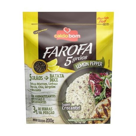 FAROFA CALDO BOM 200G 5GRAOS LEMON P.