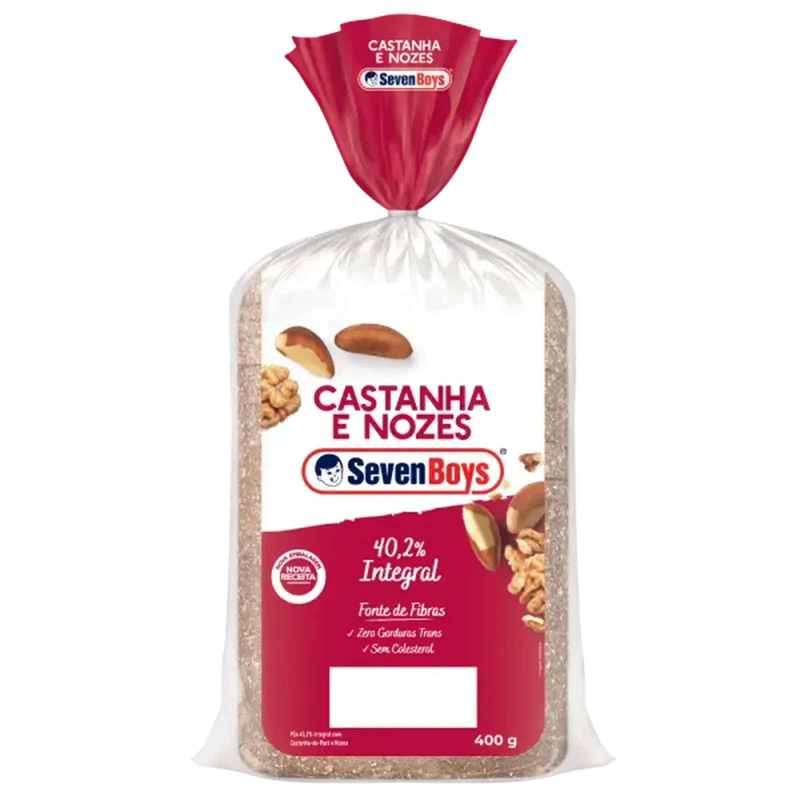 Pão integral seven boys castanha e nozes 40,2% integral pacote 400g