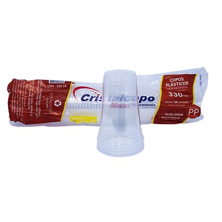 COPO DESCARTAVEL CRISTALCOPO CHOPP 330ML C/50