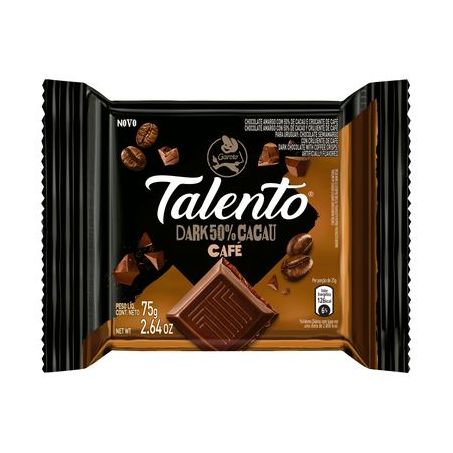 Chocolate garoto talento dark café 75g