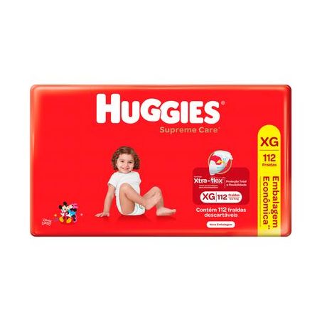FRALDA HUGGIES MÁXIMA PROTEÇÃO GIGA LEVE+PAGUE- XG 112