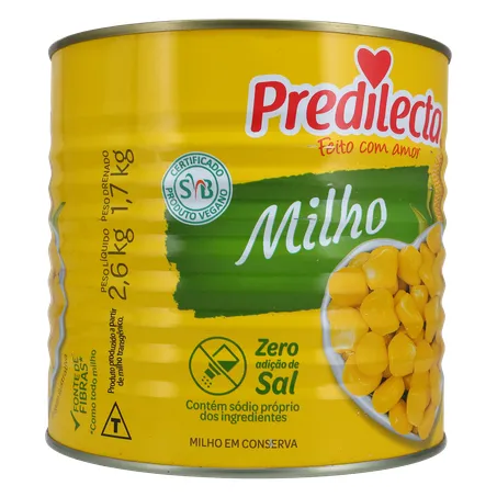 Milho verde predilecta lata 1,7kg 360-11
