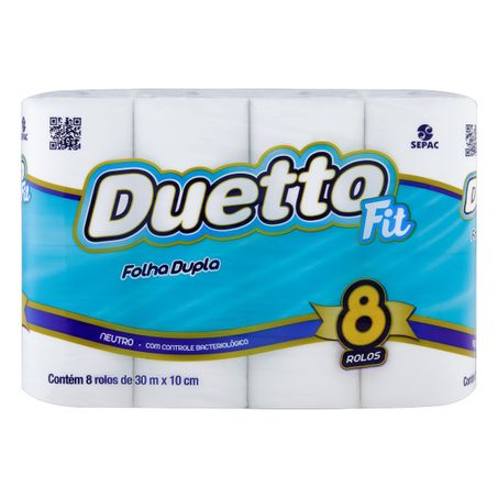 PAPEL HIGIÊNICO FOLHA DUPLA NEUTRO DUETTO FIT