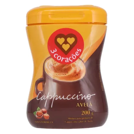 Cappuccino 3 Corações Avelã Pt 200g 360-0