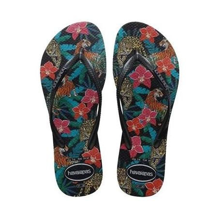 SAND HAVAIANAS SLIM TROPICAL FC PRETO 37/38