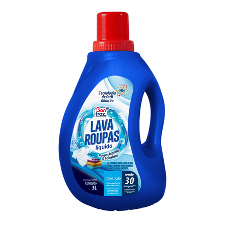 Lava Roupas Líquido Bontraz Frasco 3L