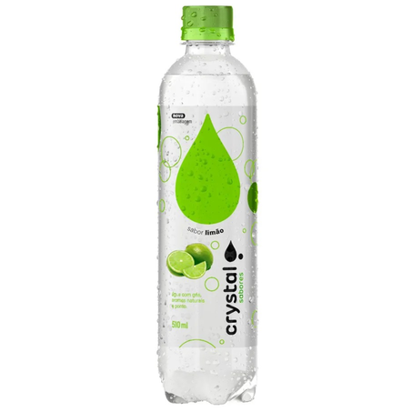 Água gaseificada crystal sabor limão 510ml