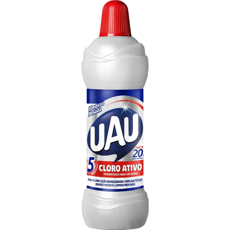 LIMPADOR LIMPEZA PESADA UAU CLORO ATIVO 1L