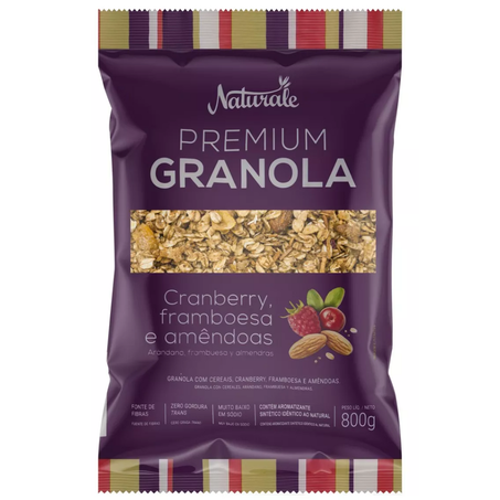 Granola naturale premium cramberry framboesa e amendoas 800g