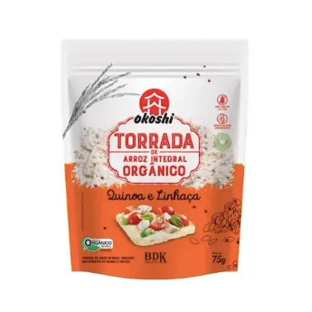 TORRADA DE ARROZ INT ORG C/ QUINOA 75G OKOSHI