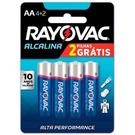 Pilha sm alc rayovac aa prom 6un