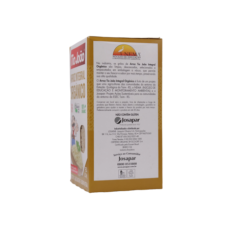 ARROZ TIO JOÃO INTEGRAL ORGÂNICO 1KG 360-12