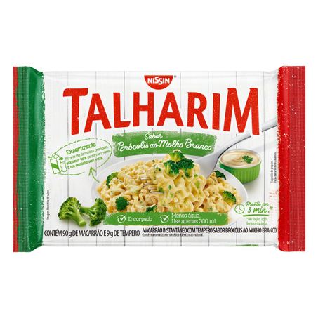 MACARRÃO INSTANTÂNEO TALHARIM BRÓCOLIS AO MOLHO BRANCO NISSIN