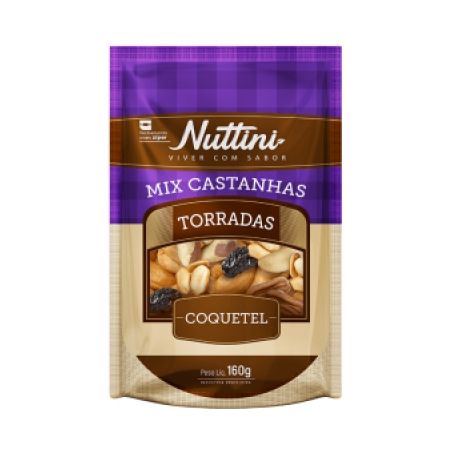 MIX DE CASTANHAS COQUETEL NUTTINI 160 G           