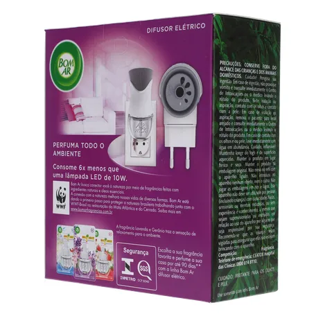 ODORIZADOR BOM AR LAVANDA E GERÂNIO APARELHO+REFIL 16ML 360-22