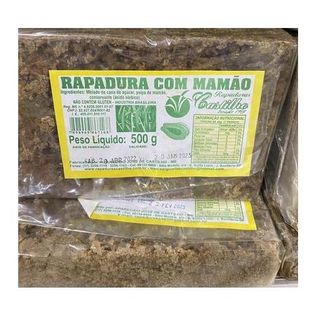 	 DOCE RAPADURA CATUNA 500G MAMAO