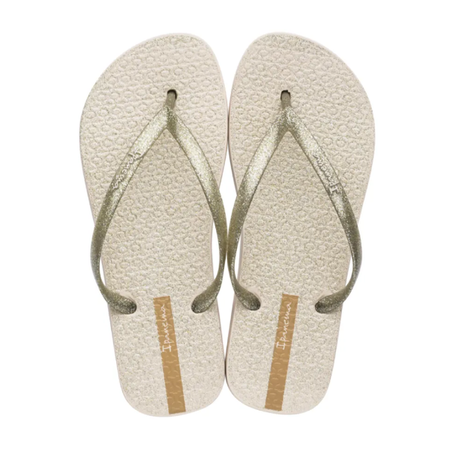 CHINELO IPANEMA GLITTER BEGE OURO 35 2023 REF.26481