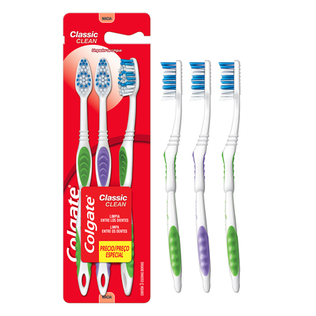 ESCOVA DENTAL COLGATE CLASSIC CLEAN L3P2 CX12