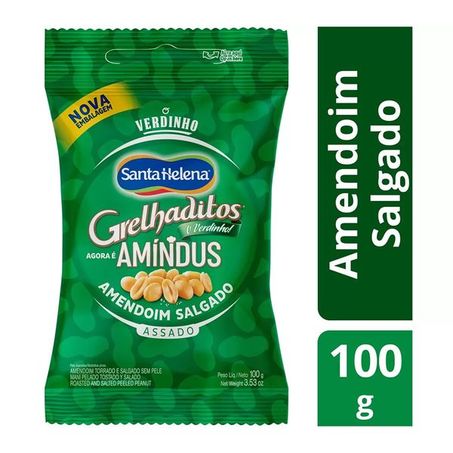Amendoim salgado grelhaditos santa helena 100g