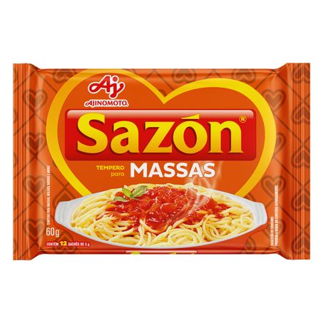 TEMPERO PARA MASSAS SAZÓN PACOTE COM 12 UNIDADES
