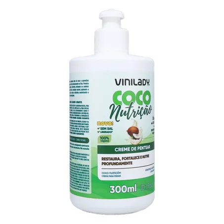 Creme de Pentear Vinilady Coco Nutrição Frasco 300ml 360-33