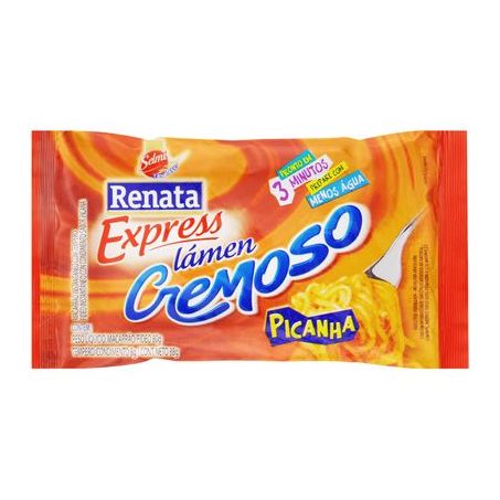 Macarrão Instantâneo Renata Express Cremoso Picanha Pacote 88G