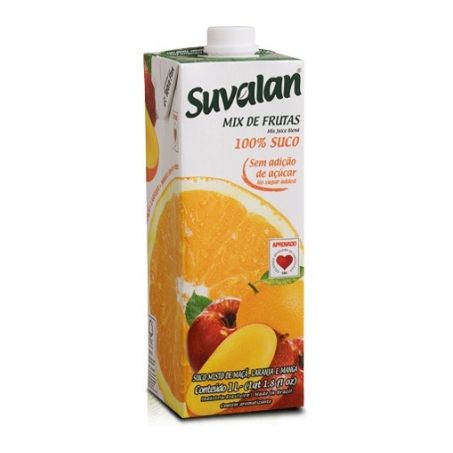 SUCO SUVALAN MAÇÃ, LARANJA E MANGA TP 1L