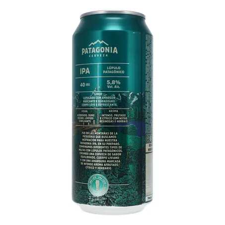Cerveja IPA Patagonia Puro Malte Lata 473ml 360-17