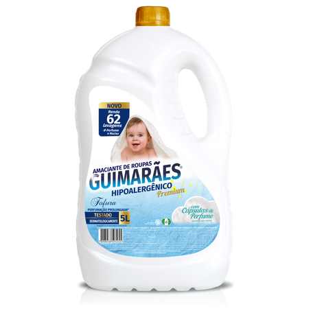 Amaciante de roupa guimarães hipoalergênico fofura premium galão 5l
