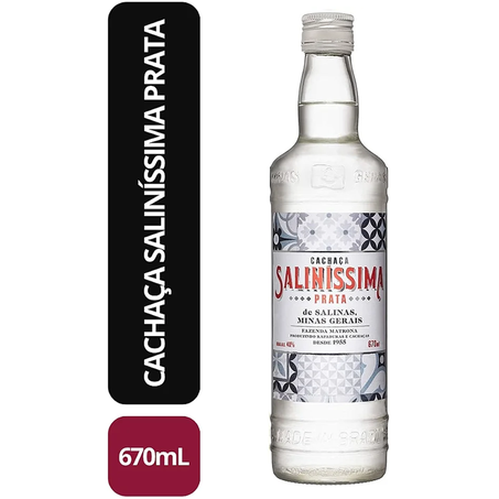 CACHAÇA SALINÍSSIMA PRATA 670ML