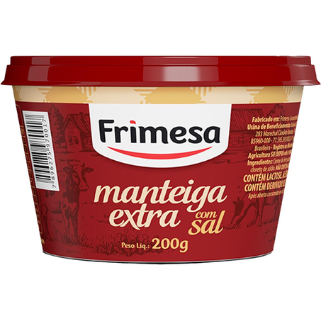 Manteiga Frimesa 200g - Com Sal - Pote