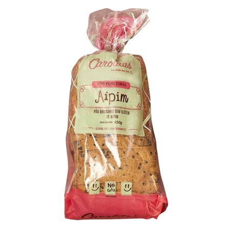 PAO CAROLITAS FUNCIONAL DE AIPIM 450G