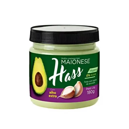 MAIONESE DE AVOCADO COM ALHO 180G - HASS