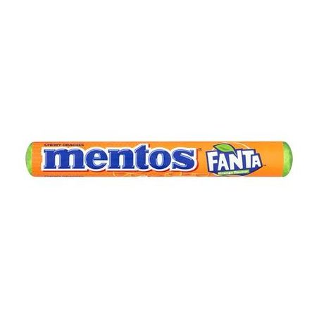 Bala mastigavel mentos sabor fanta laranja 37.5g
