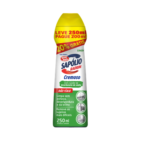 Saponaceo Radium Cremoso 300ml 20% Gratis Limao