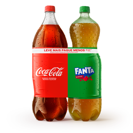 Kit Refrigerante Coca-Cola Original 2l Fanta Guaraná 2l
