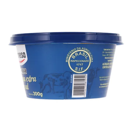 Manteiga Extra Frimesa Sem Sal 200g 
  360-7