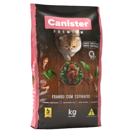 ALIMENTO PARA GATOS CANISTER CASTANHA/FRANGO/ESPINAFRE 10,1KG