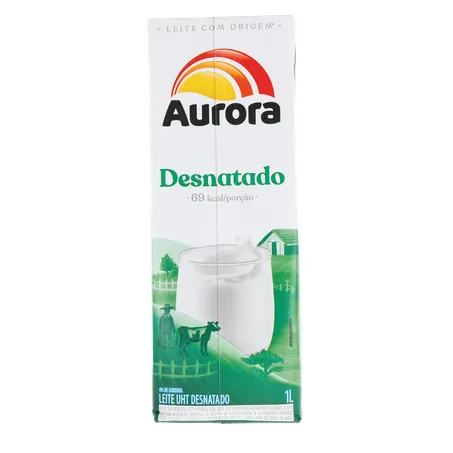 Leite aurora desnatado 1l 360-18