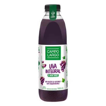 SUCO INTEGRAL UVA TINTO CAMPO LARGO 900ML